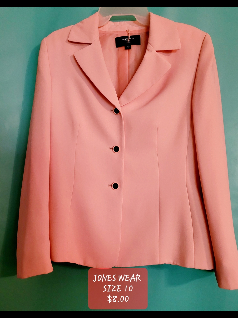 Jones Wear Light Pink Tailored Blazer Jacket